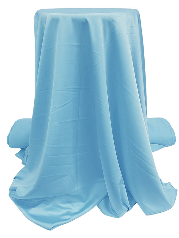 Sky Blue 100% Polyester Charmeuse - NY Designer - 58W