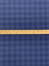 Dark Lapis Blue/Vista Blue 100% Cotton Plaid Weave Yarn-Dyed Shirting - NY Designer - 60W