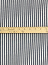 Navy/White 100% Rayon Vertical Stripe Seersucker Shirting - NY Designer - 56W