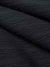 Black Polyester/Lycra Horizontal Stipe And Waves Design Jacquard Knit 42W