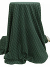 Deep Forest Green/Muted Cool Black Polyester/Lycra Diamond Lattice Design Jacquard Knit 52W