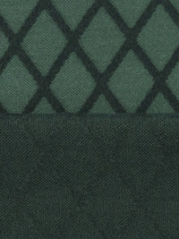 Deep Forest Green/Muted Cool Black Polyester/Lycra Diamond Lattice Design Jacquard Knit 52W