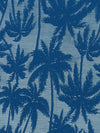 Prussian Blue Polyester/Lycra Palm Tree Design Lace Knit 50W