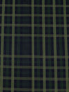 Midnight Navy/Asparagus/Dark Forest Green Cotton/Rayon Yarn-Dyed Plaid Weave Shirting - NY Designer - 54W