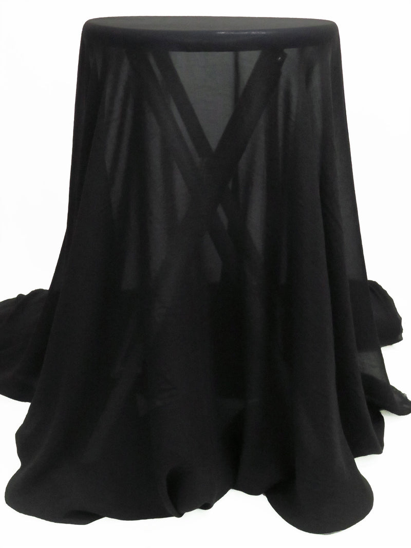 Black 100% Polyester Voile 65W