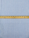 Dark Cornflower/White 100% Cotton Vertical Stripe Open Weave Shirting - NY Designer - 58W