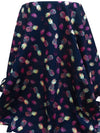 Midnight Navy/Grape/White/Multi 100% Cotton Pineapple Print Lawn - NY Designer - 56W