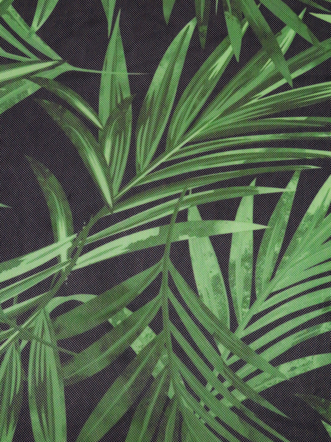 Dark Green/Light Green/Black/Multi Nylon/Lycra Tropical Leaf Print Mesh Knit 60W