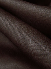 Dark Chocolate Brown Polyester/Lycra Stretch Satin Twill Suiting - Famous Dress Designer - 58W