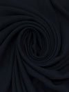 Dark Navy 100% Polyester Georgette - NY Designer - 58W