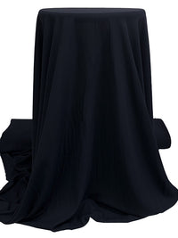 Dark Navy 100% Polyester Georgette - NY Designer - 58W