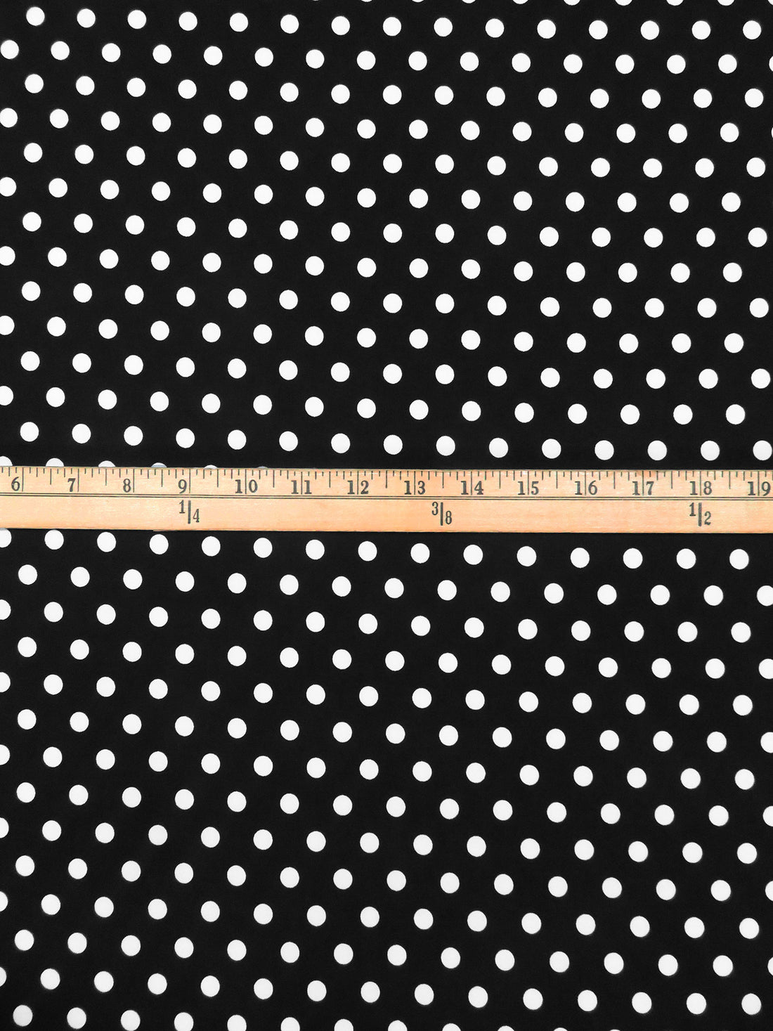 Black/White Polyester/Lycra Polka Dot Print DTY Knit 62W