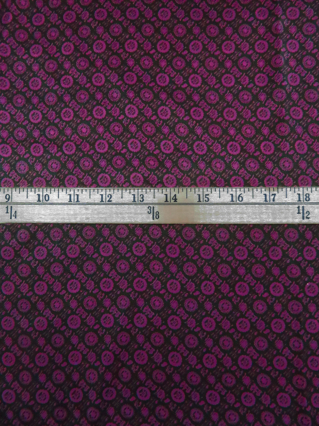 Warm Black/Dark French Plum 100% Rayon Abstract Medallion Print Twill - NY Designer - 60W