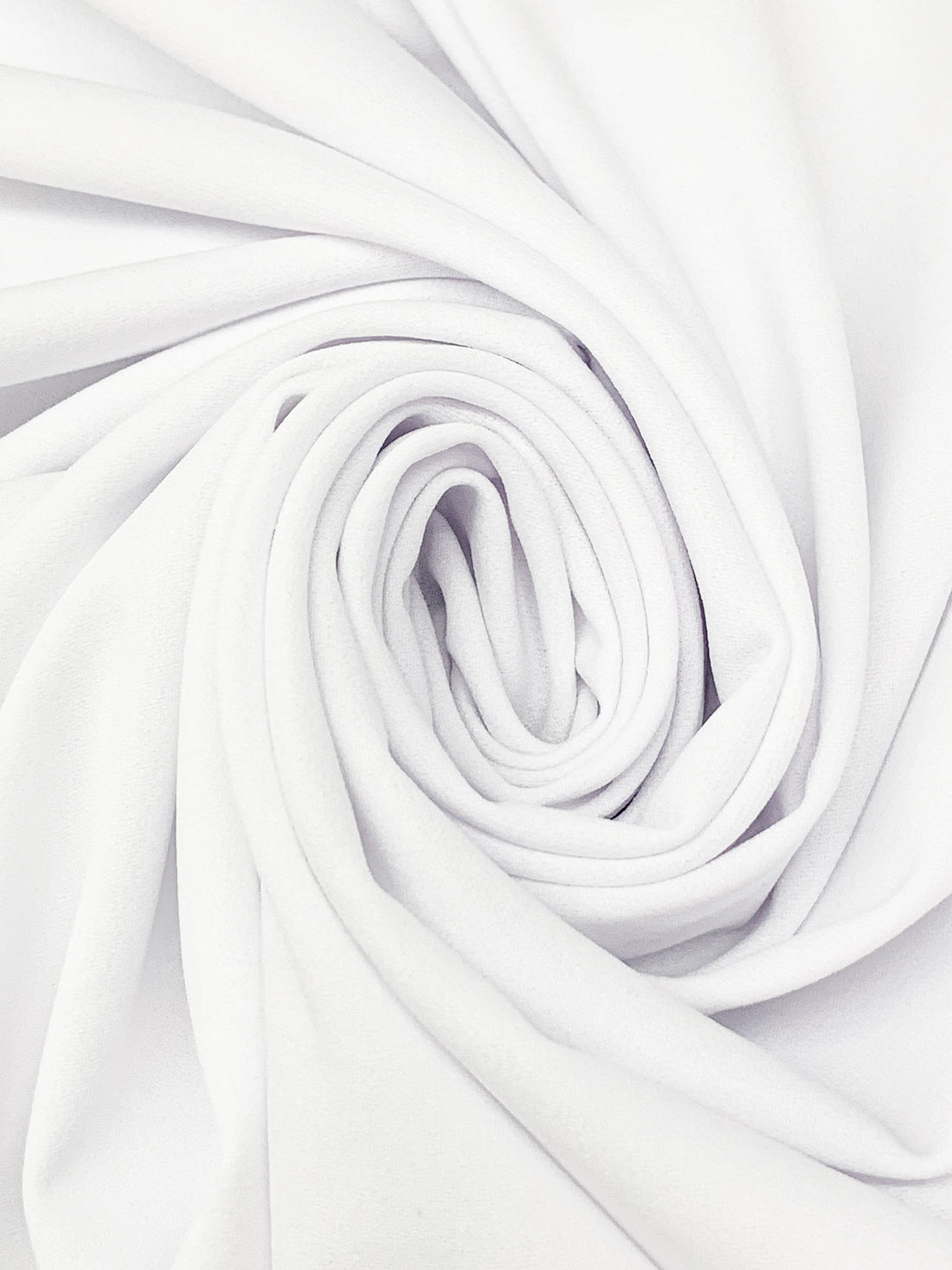 White Polyester/Lycra Crepe Techno Knit 58W