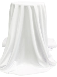 White Polyester/Lycra Crepe Techno Knit 58W