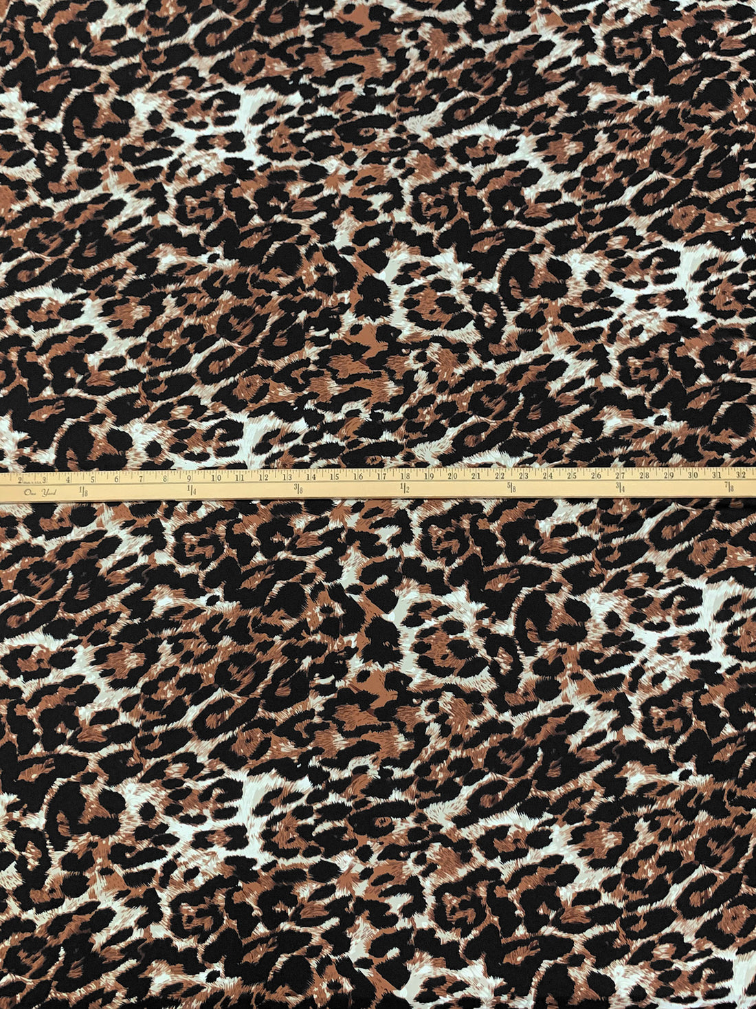 Brown Sugar/Black/White Polyester/Lycra Animal Print DTY Knit 60W