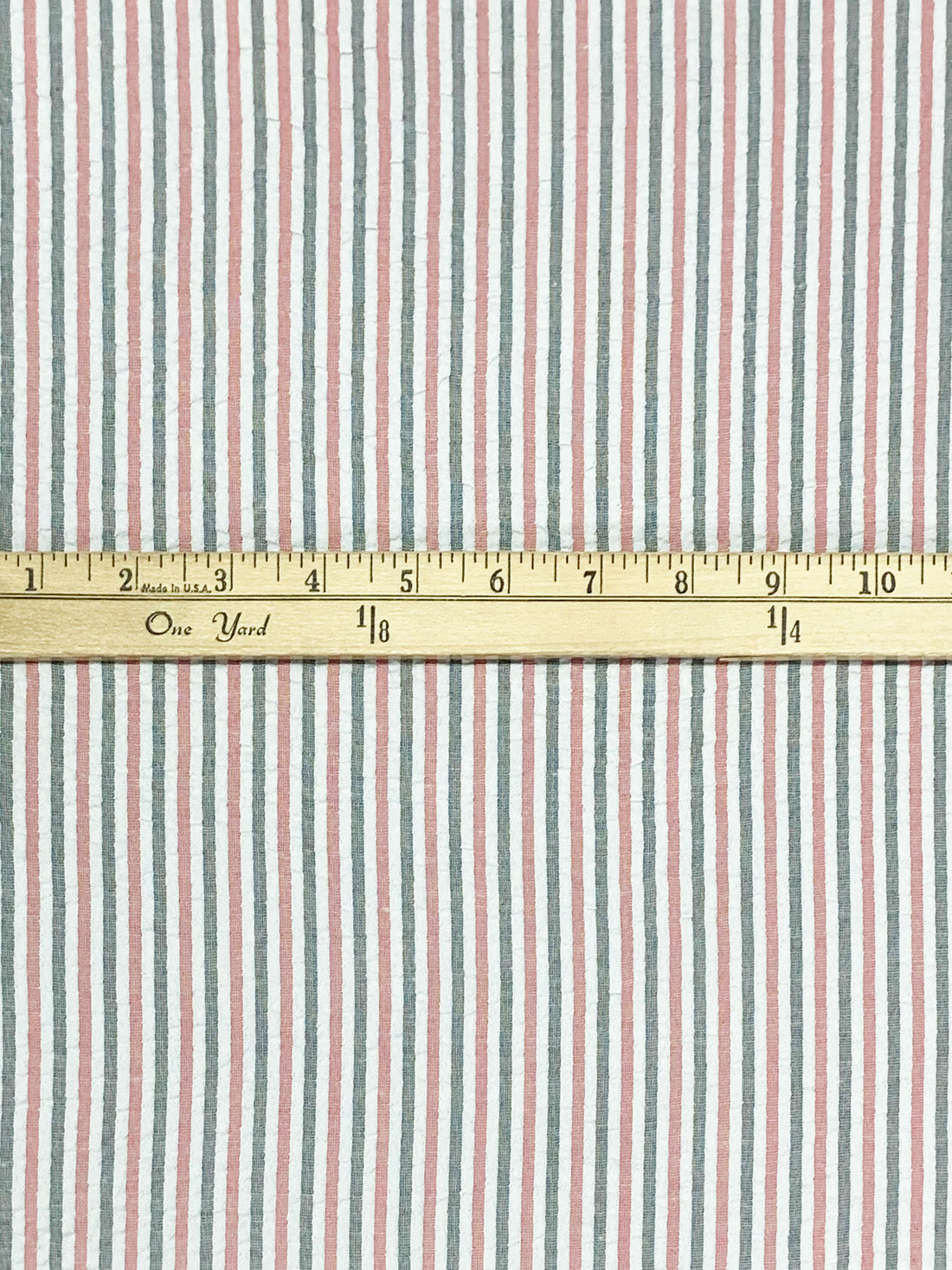 Strawberry Patch/Black/White 100% Polyester Vertical Stripe Weave Seersucker Shirt Weight Woven 56W