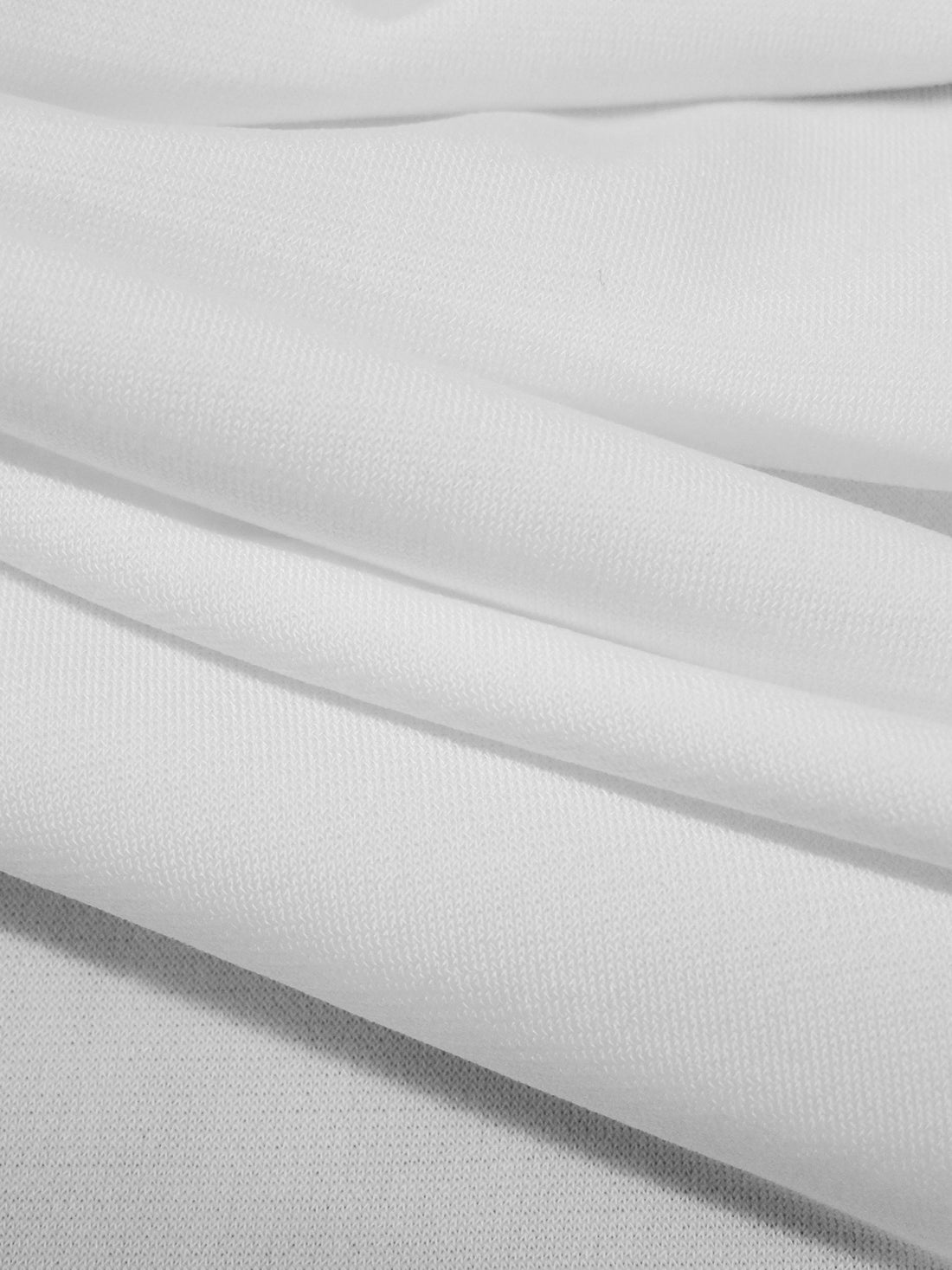 Soft White Polyester/Lycra ITY Knit 61W