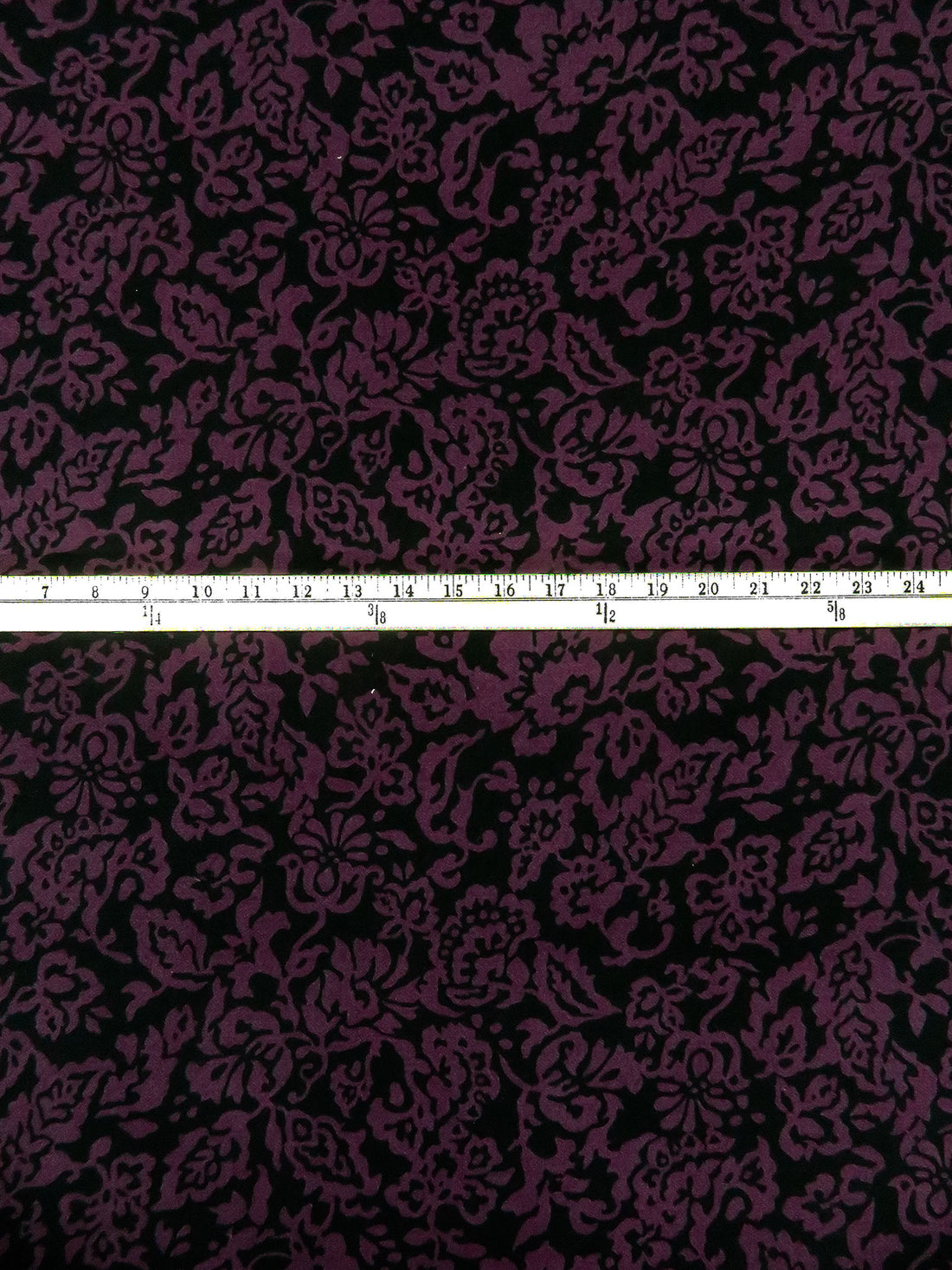 Black/Plum Polyester/Lycra Damask Print Crepe ITY Knit - NY Designer - 55W