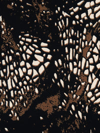 Black/Beaver Brown Polyester/Lycra Abstract Print ITY Knit - NY Designer - 58W