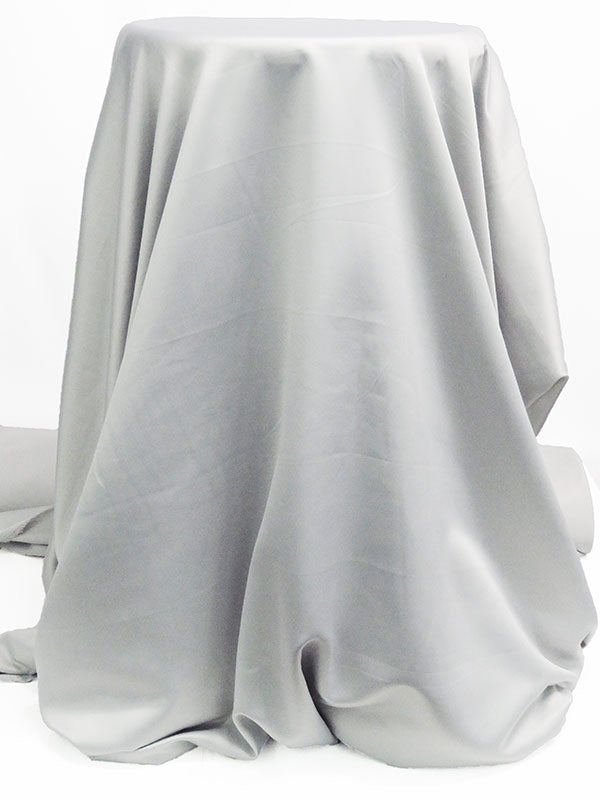 Pale Silver 100% Polyester Charmeuse - NY Designer - 62W