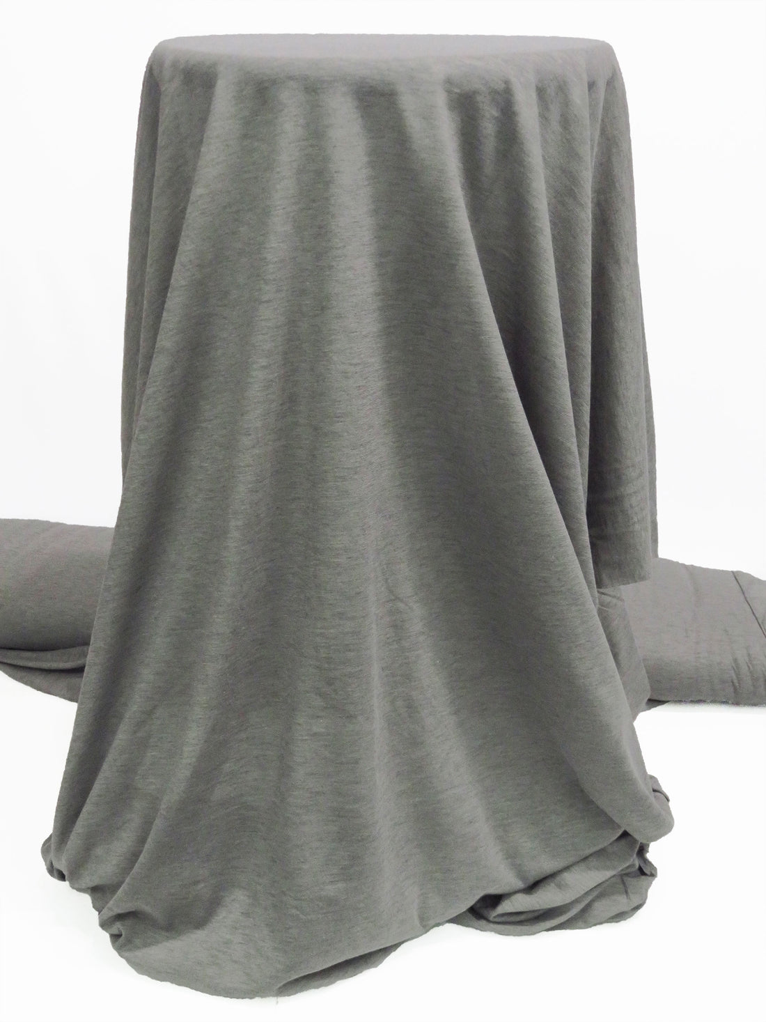 Pewter Gray 100% Rayon Slubbed Tissue Jersey Knit 34W