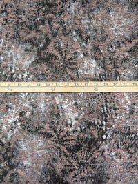 Pale Pink/Silver/Black Polyester/Lycra Snakeskin Print Knit 54W