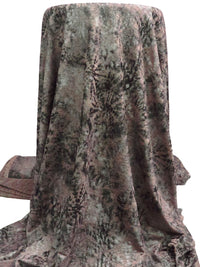 Pale Pink/Silver/Black Polyester/Lycra Snakeskin Print Knit 54W