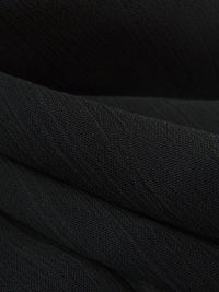 Black 100% Polyester Crinkle Chiffon 58W