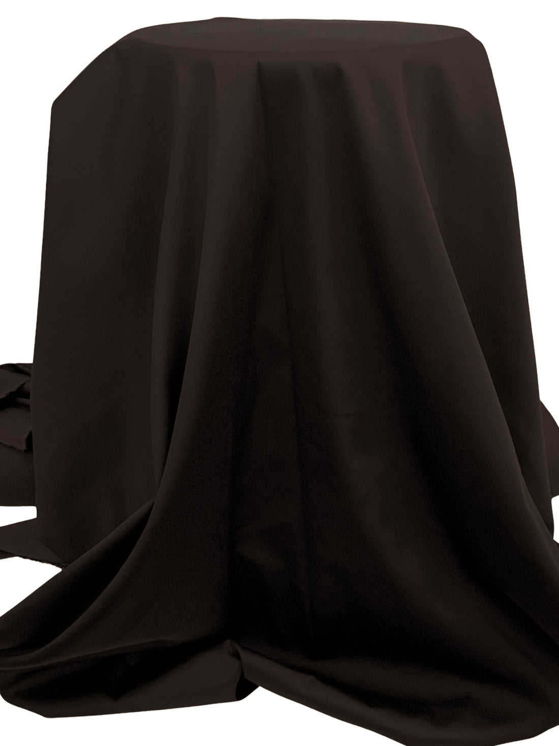 Midnight Dark Chocolate Polyester/Cotton/Lycra Stretch Satin 58W