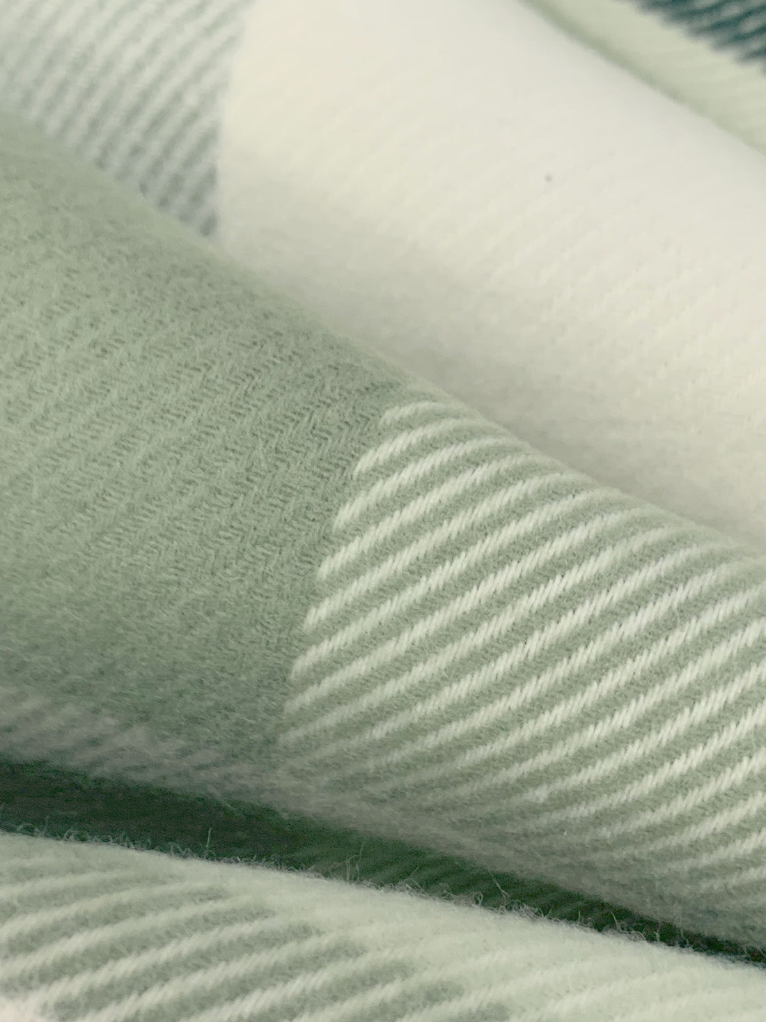 Laurel Green/Off-White/Black 100% Polyester Yarn-Dyed Plaid Flannel Coating 56W