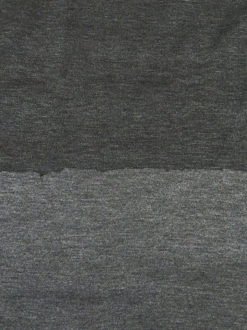 Charcoal Gray/Black Polyester/Cotton Heathered Double Knit 58W