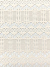 White Coffee Polyester/Lycra Horizontal Ornate Lace Knit 50W