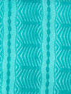 Robin Egg Blue 100% Polyester Vertical Stylized Stripe Design Lace 52W