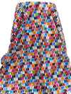 White/Orange/French Rose/Multi 100% Cotton DK NY Print Lawn - NY Designer - 54W