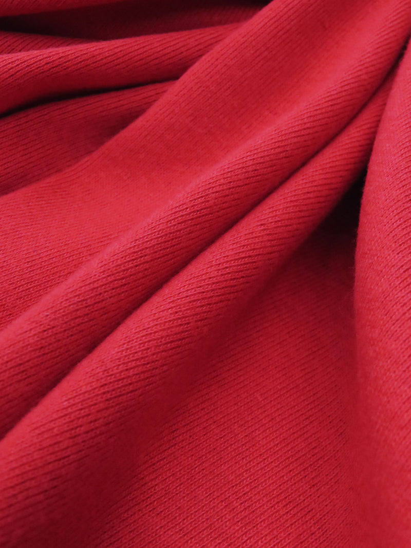 Cherry Red 100% Cotton Interlock Knit 50W