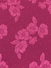 Jazzberry Jam/French Pink Polyester/Nylon Floral Matelasse - Imported From Italy - 54W