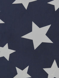 Independence Blue/Pale Gray 100% Polyester Star Print Satin-Type Woven 57W