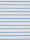 White/Carolina Blue Cotton/Polyester Horizontal Stripe Interlock Knit 60W