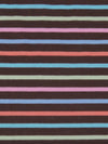 Espresso Brown/Sky Blue/Taffy Pink/Multi Cotton/Polyester Horizontal Stripe Weave Jersey Knit 60W