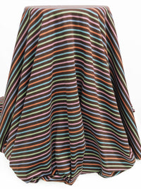 Espresso Brown/Sky Blue/Taffy Pink/Multi Cotton/Polyester Horizontal Stripe Weave Jersey Knit 60W