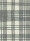 Alabaster/Dim Gray 100% Cotton Plaid Weave Yarn-Dyed Double Faced Flannel - NY Designer - 58W