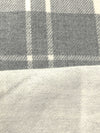 Alabaster/Dim Gray 100% Cotton Plaid Weave Yarn-Dyed Double Faced Flannel - NY Designer - 58W