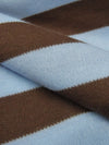 Hot Fudge Brown/Carolina Blue Cotton/Polyester Horizontal Stripe Interlock Knit 60W