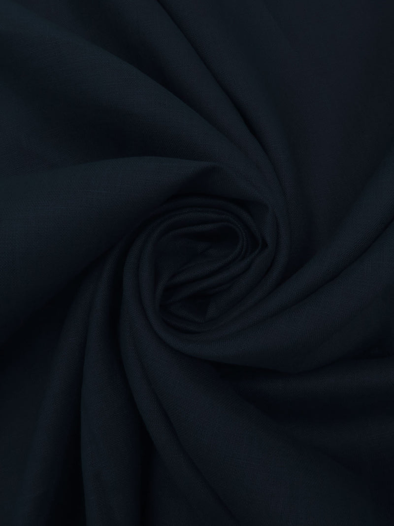 Midnight Navy 100% Linen Midweight Woven - NY Designer - 52W