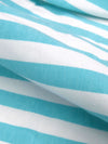 Robin's Egg Blue/White Cotton/Lycra Vertical Stripe Print Jersey Knit 58W