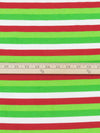 Kelly Green/Scarlet/White/Soft Lime Cotton/Polyester Horizontal Stripe Print Jersey Knit 70W