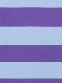 Carolina Blue/Amethyst Cotton/Polyester Horizontal Stripe Print Jersey Knit 56W