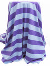 Carolina Blue/Amethyst Cotton/Polyester Horizontal Stripe Print Jersey Knit 56W