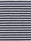 White/Navy Cotton/Polyester Horizontal Stripe Yarn-Dyed Jersey Knit 58W